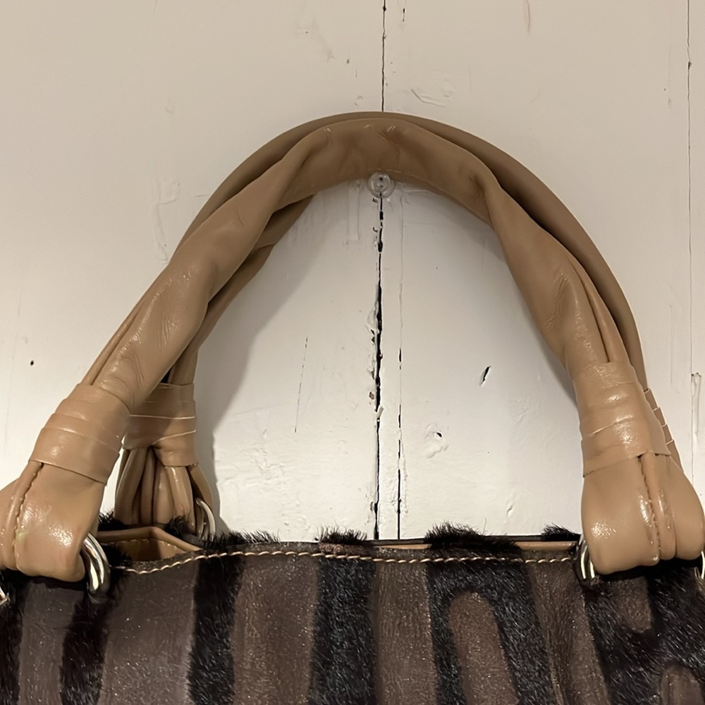 Ceoni Piero genuine leather animal hair Italian bag - Picture 2 of 6
